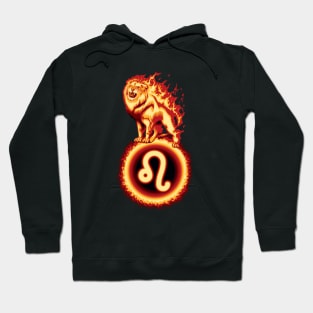 Fire Lion - Leo Zodiac Sign Hoodie